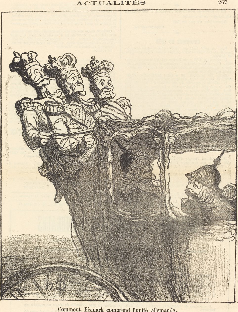 Bismarck Alman Birliğini Nasıl Anlıyor? by Honoré Daumier