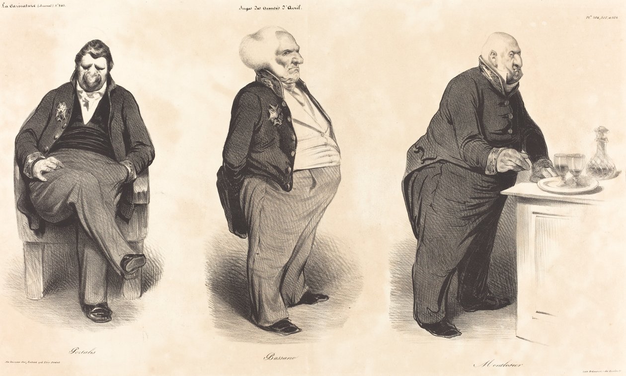 Kont Portalis - Bassano Dükü - Montlosier Kontu by Honoré Daumier