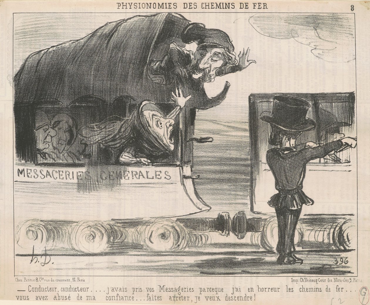 Şoför ... kuryelerinizi almıştım ... by Honoré Daumier