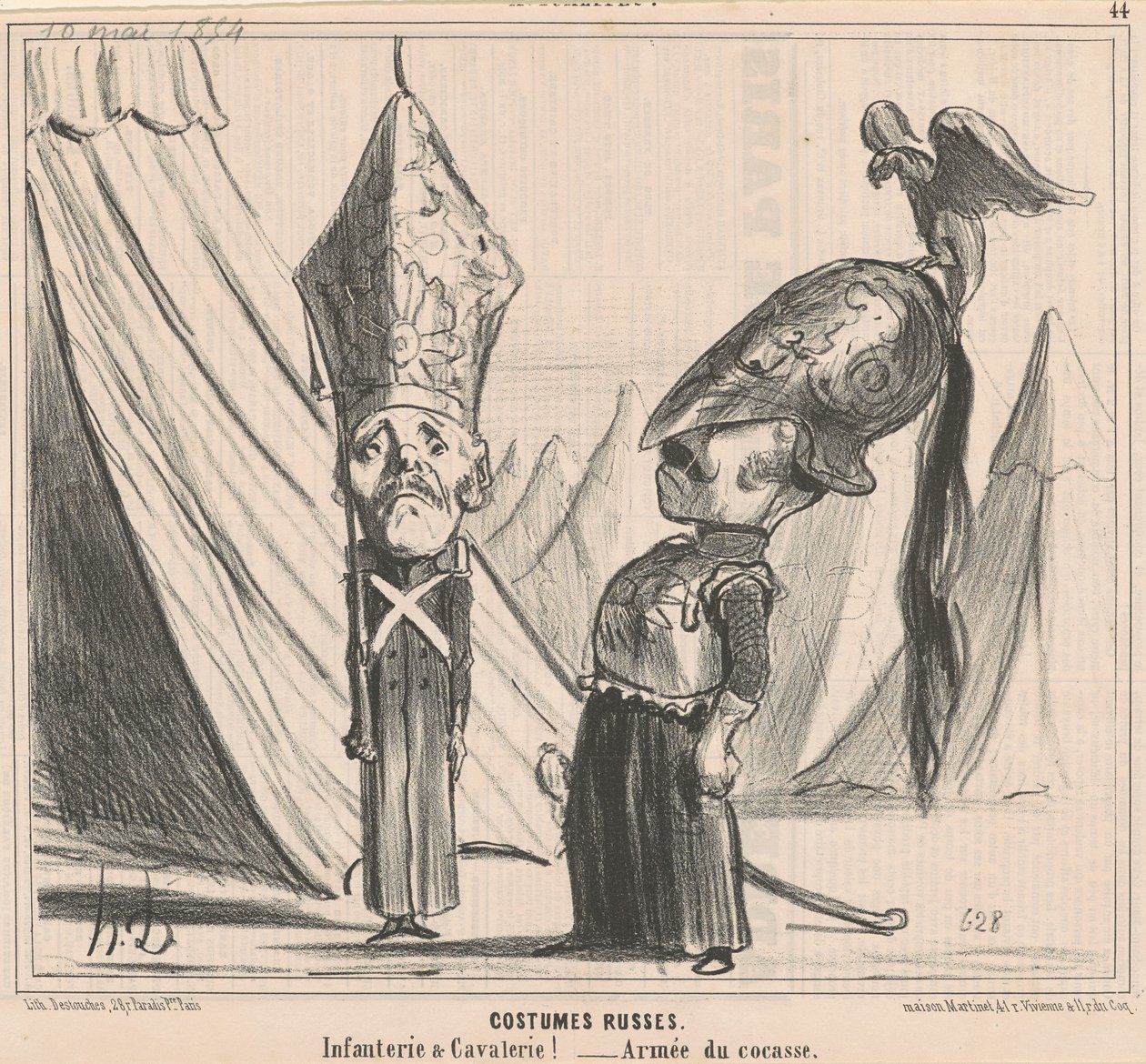 kostümler ruslar by Honoré Daumier
