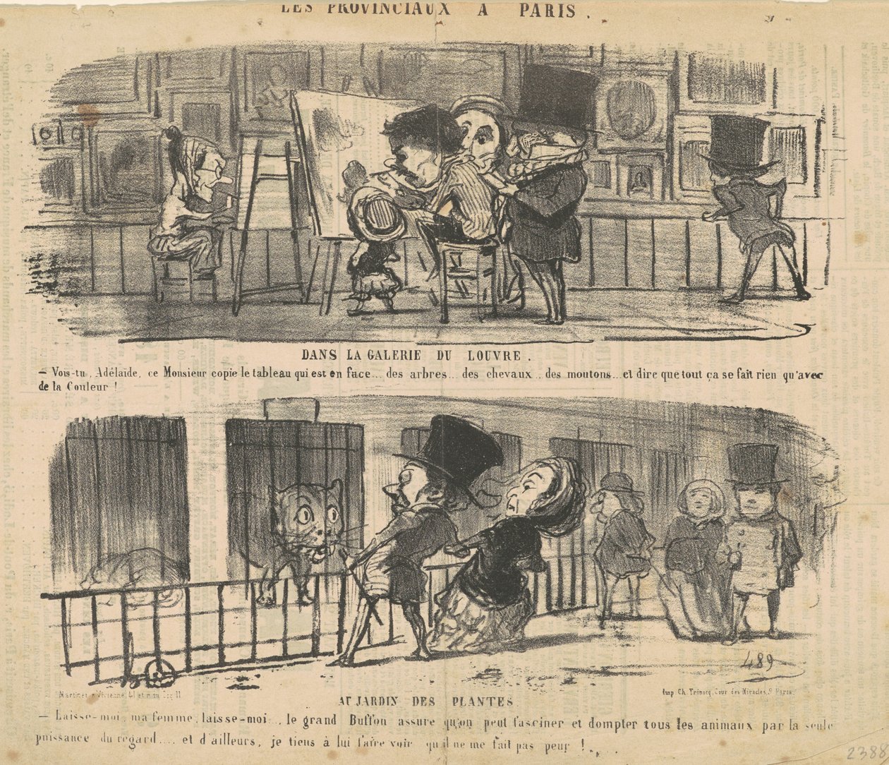 Louvre galerisinde by Honoré Daumier