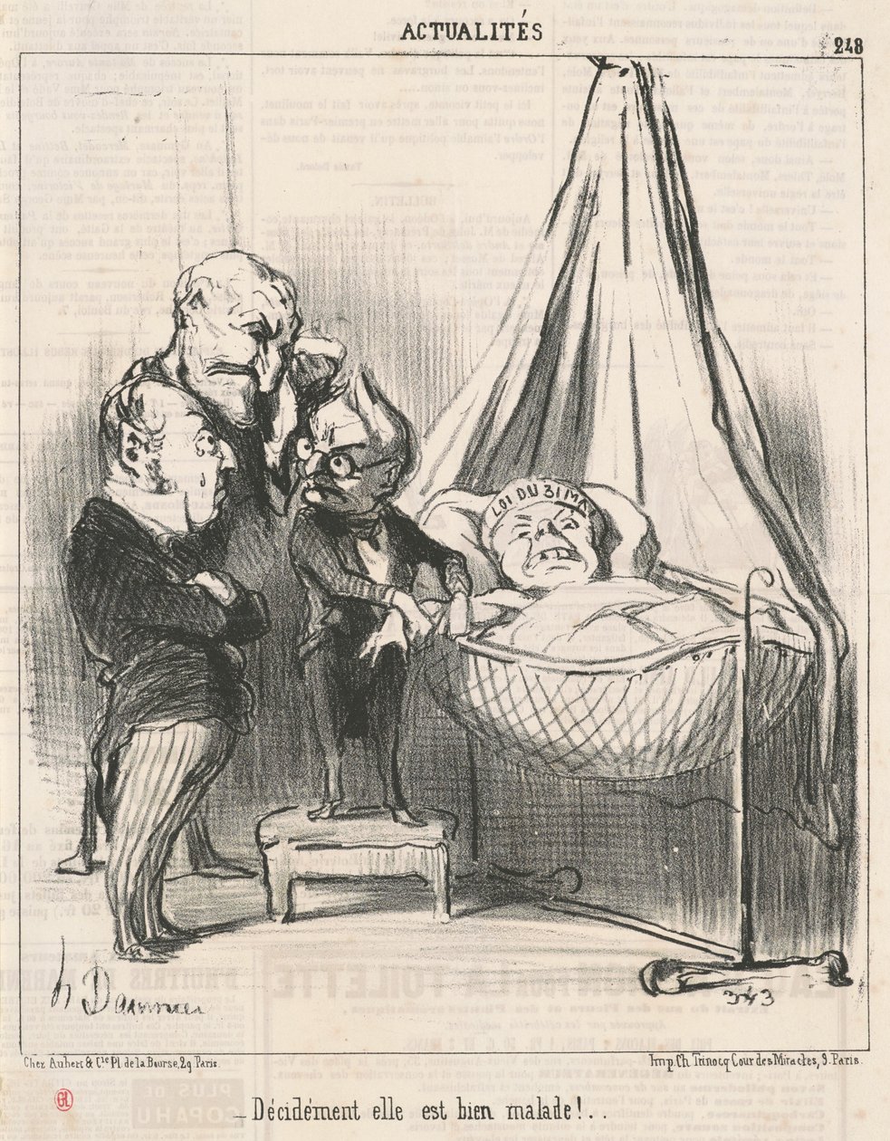 Belli ki çok hasta! by Honoré Daumier