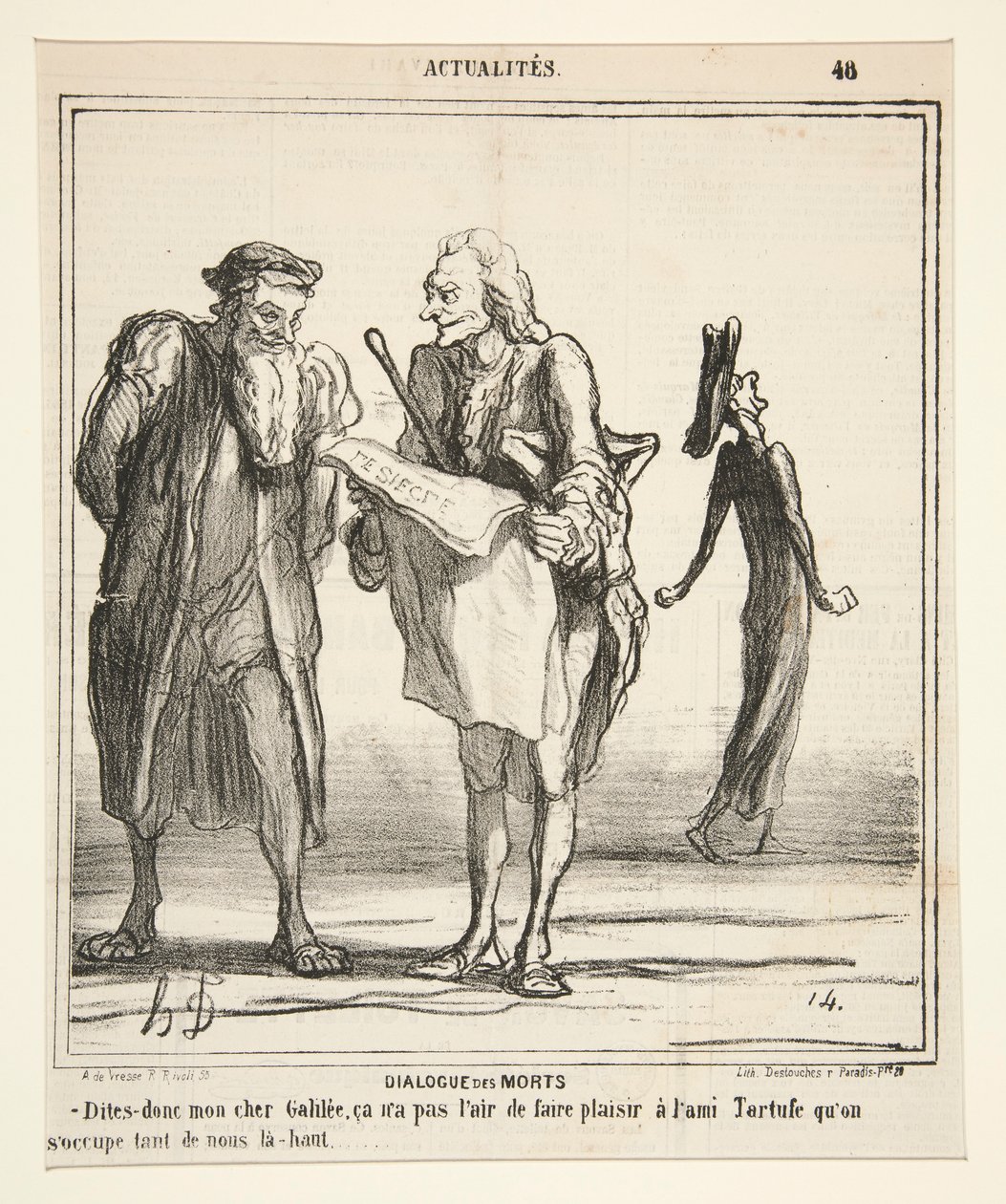 Ölülerin Diyalogu - Söyle sevgili Galilee by Honoré Daumier