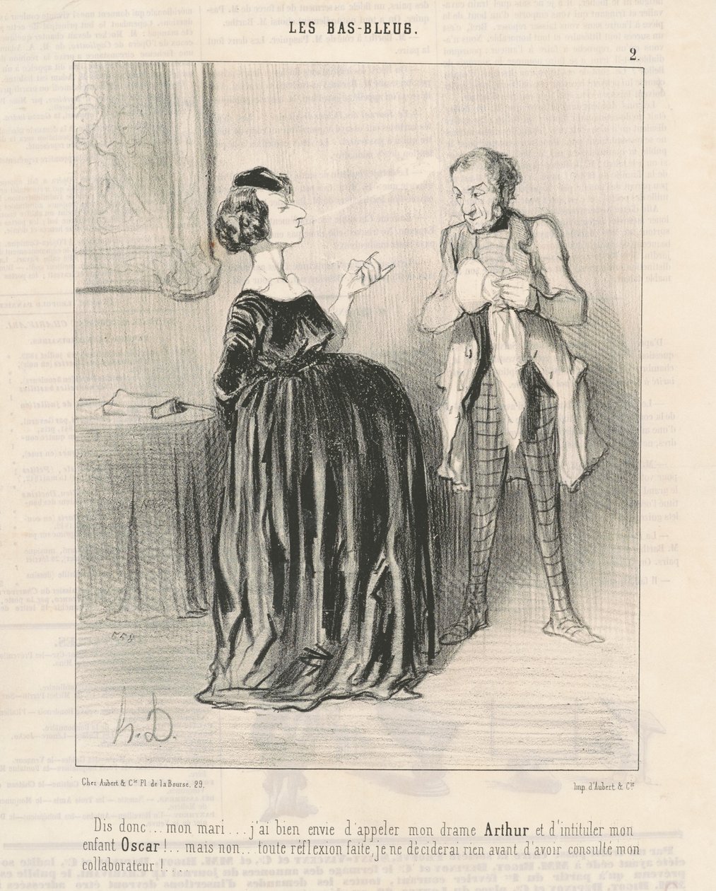 Öyle söyle ... kocam ... Gerçekten dramamı aramak istiyorum ... by Honoré Daumier
