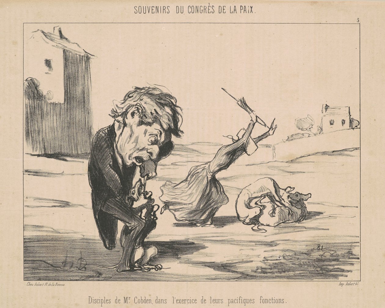 Müritler de M. Cobden by Honoré Daumier
