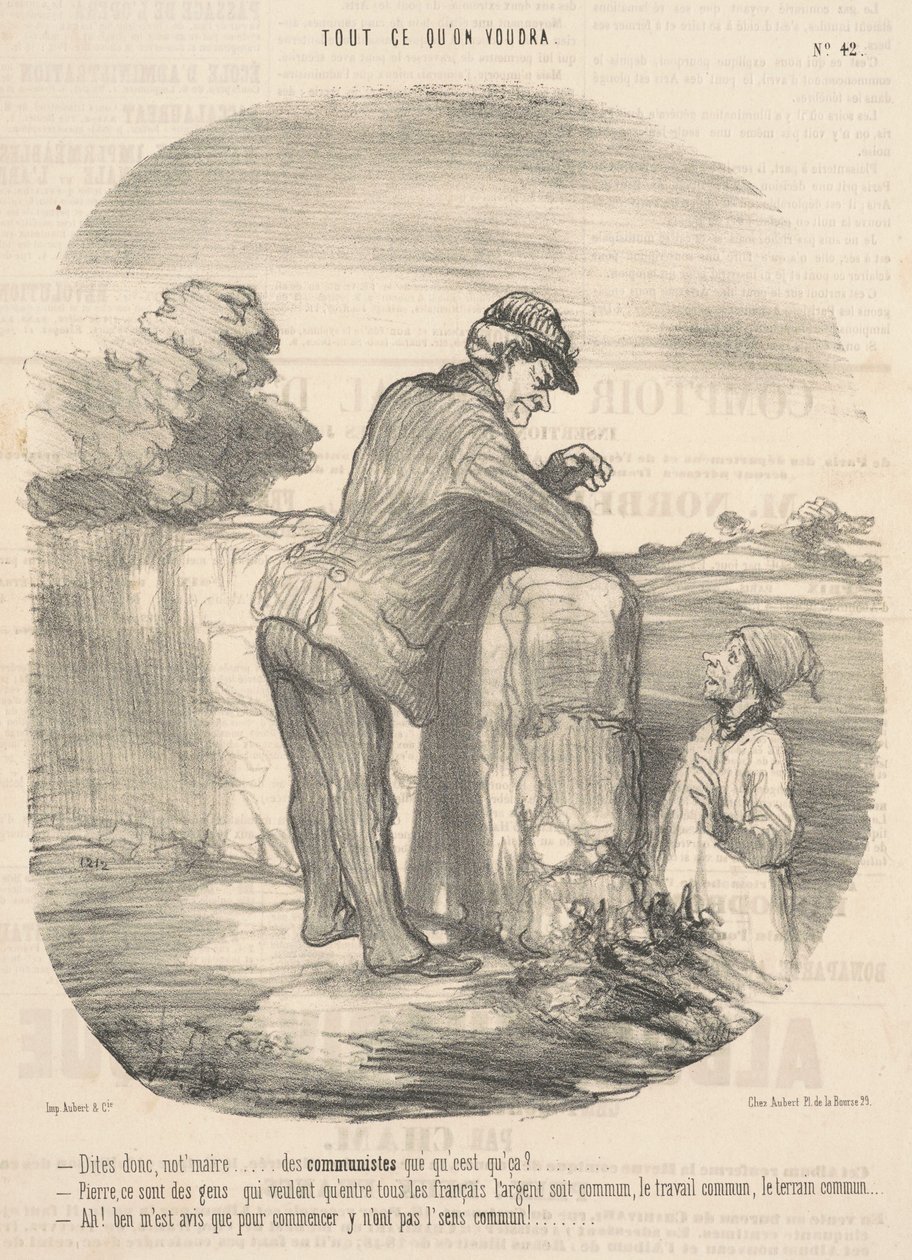 Söyle bana, belediye başkanı değil... Komünistler, nedir bu? by Honoré Daumier