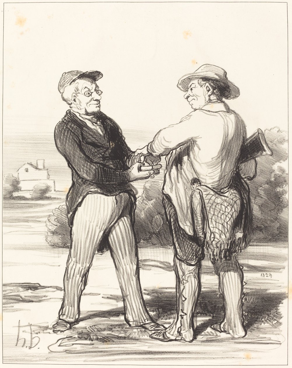 Söyle başkan, tavşan yakalamak imkansız... by Honoré Daumier
