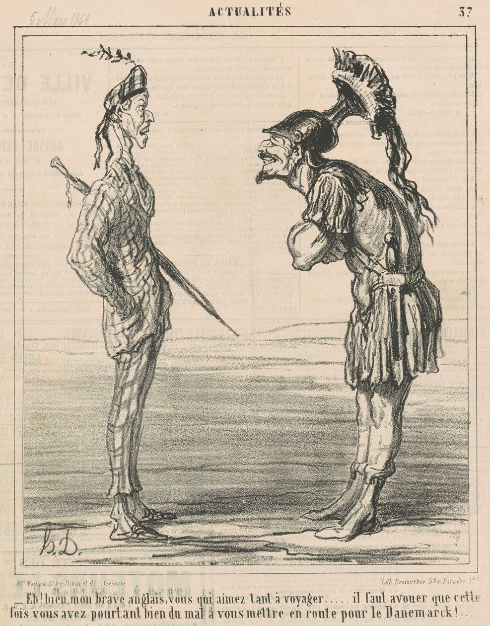 İyi! Cesur İngilizcem... by Honoré Daumier