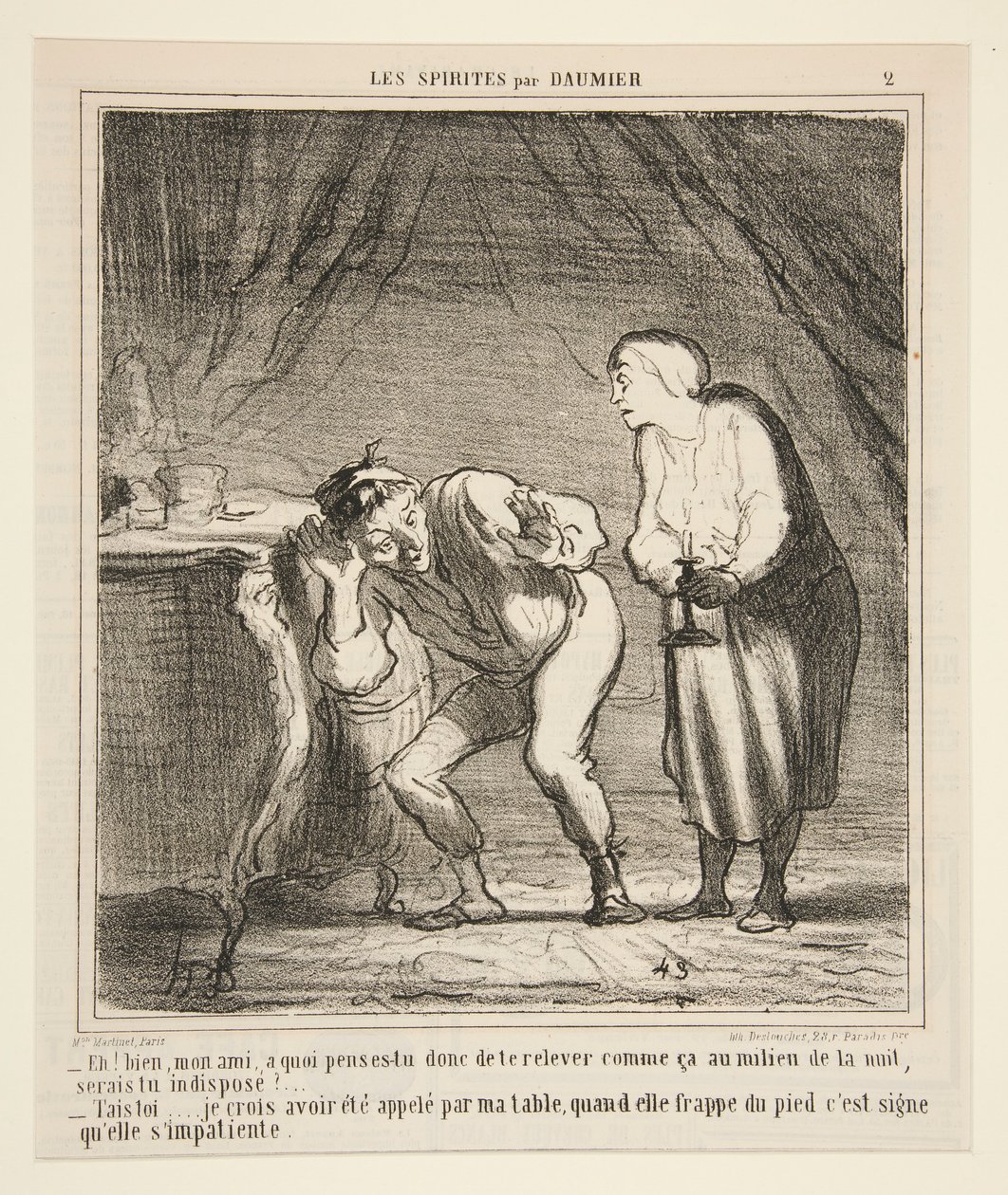 Hey! Peki dostum, böyle kalkmaya ne dersin? by Honoré Daumier