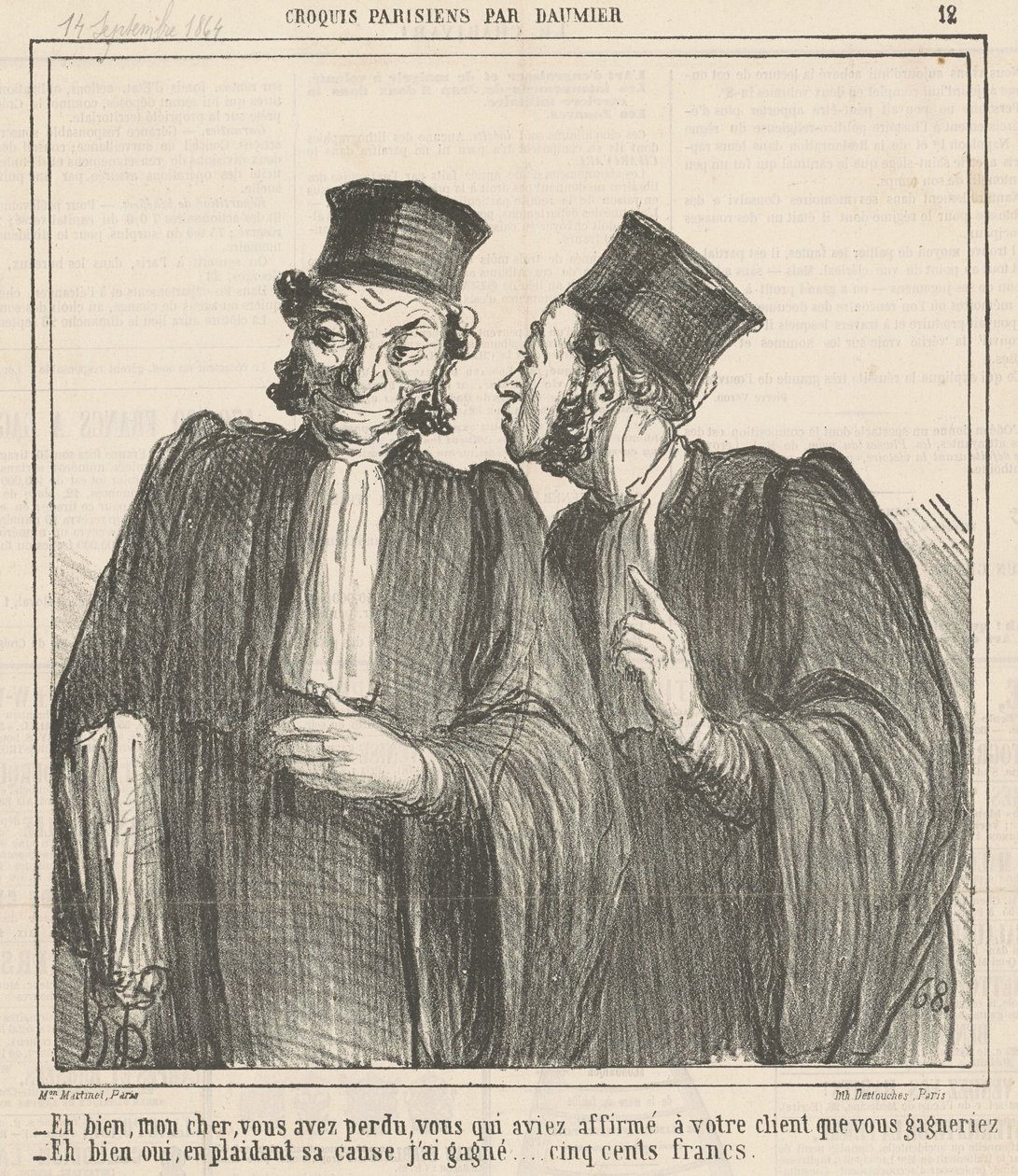 canım sen kaybettin... by Honoré Daumier