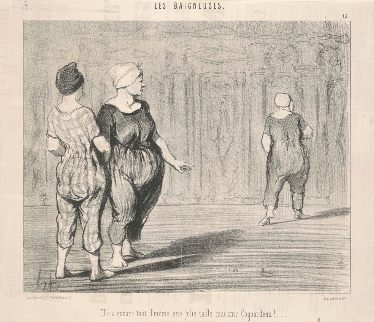 Hala... güzel bir Madame Coquardeau beli var! by Honoré Daumier