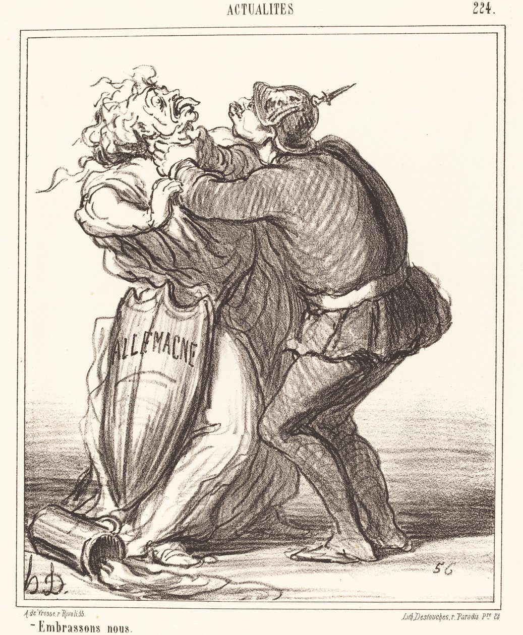 Haydi öpüşelim by Honoré Daumier