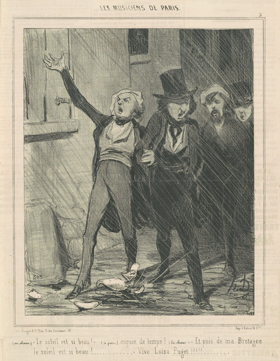 Koro halinde. Güneş çok güzel... by Honoré Daumier