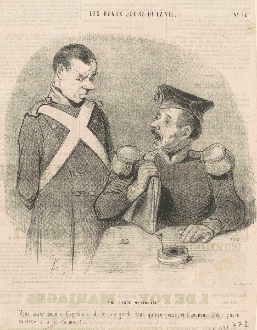 ulusal muhafızda by Honoré Daumier