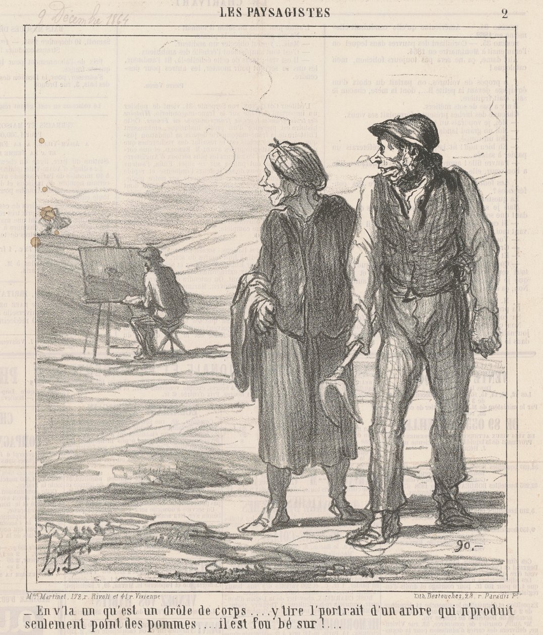 İşte bir tane, ne komik bir vücut... by Honoré Daumier