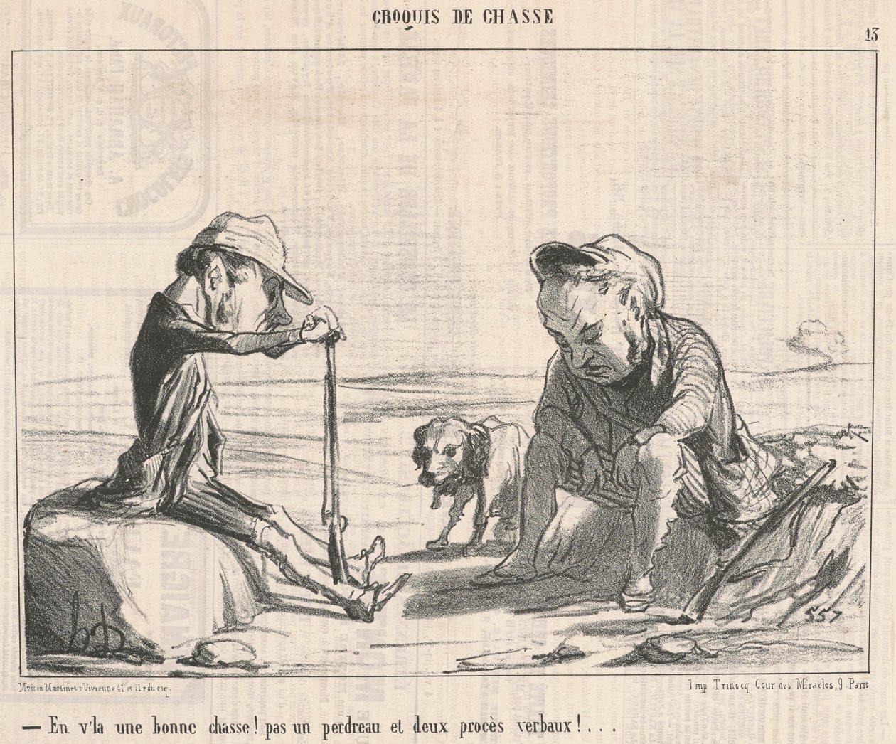 İşte iyi bir av! ... by Honoré Daumier