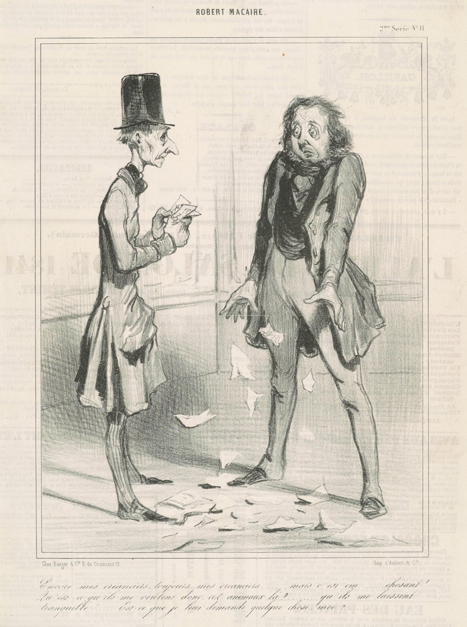 Hala alacaklılarım, her zaman... by Honoré Daumier