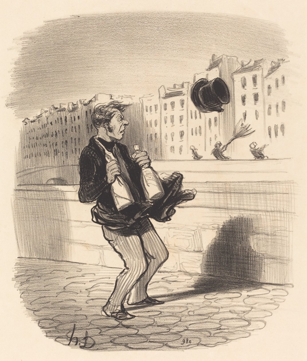 İçeri gelin efendim... utanmayın... by Honoré Daumier