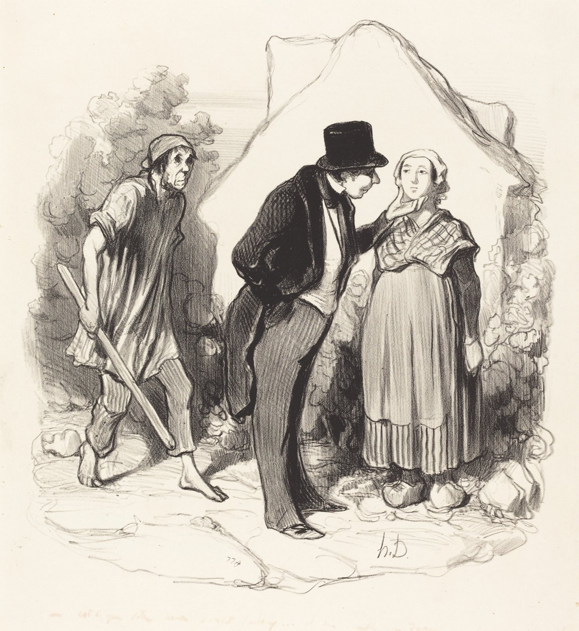 Kocan kıskanır mı... by Honoré Daumier