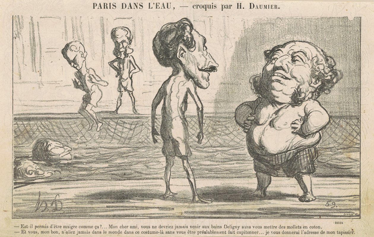 Böyle sıska olmaya izin var mı! ... by Honoré Daumier
