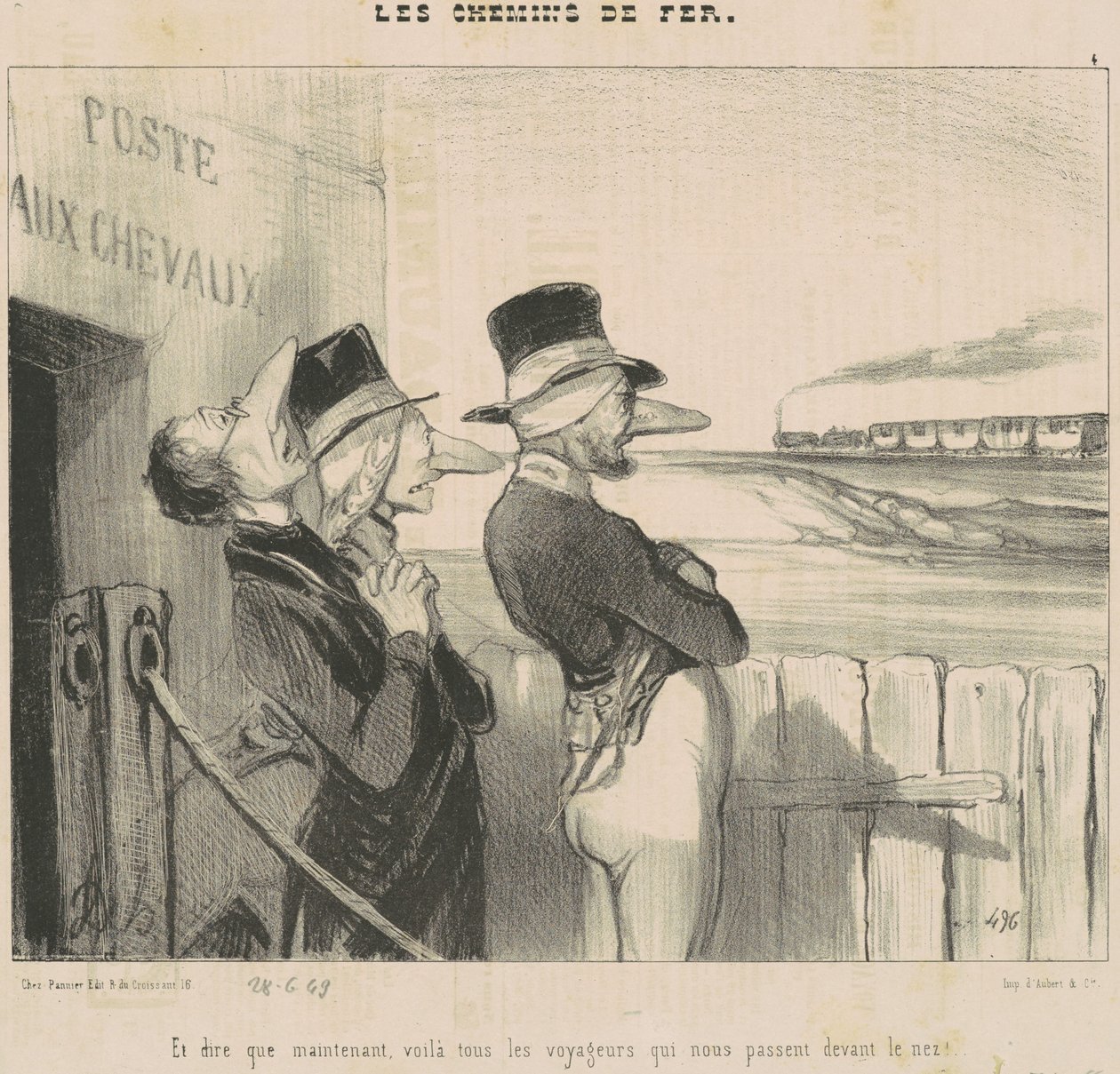 Ve... İşte... Önümüzden geçen gezginler! by Honoré Daumier