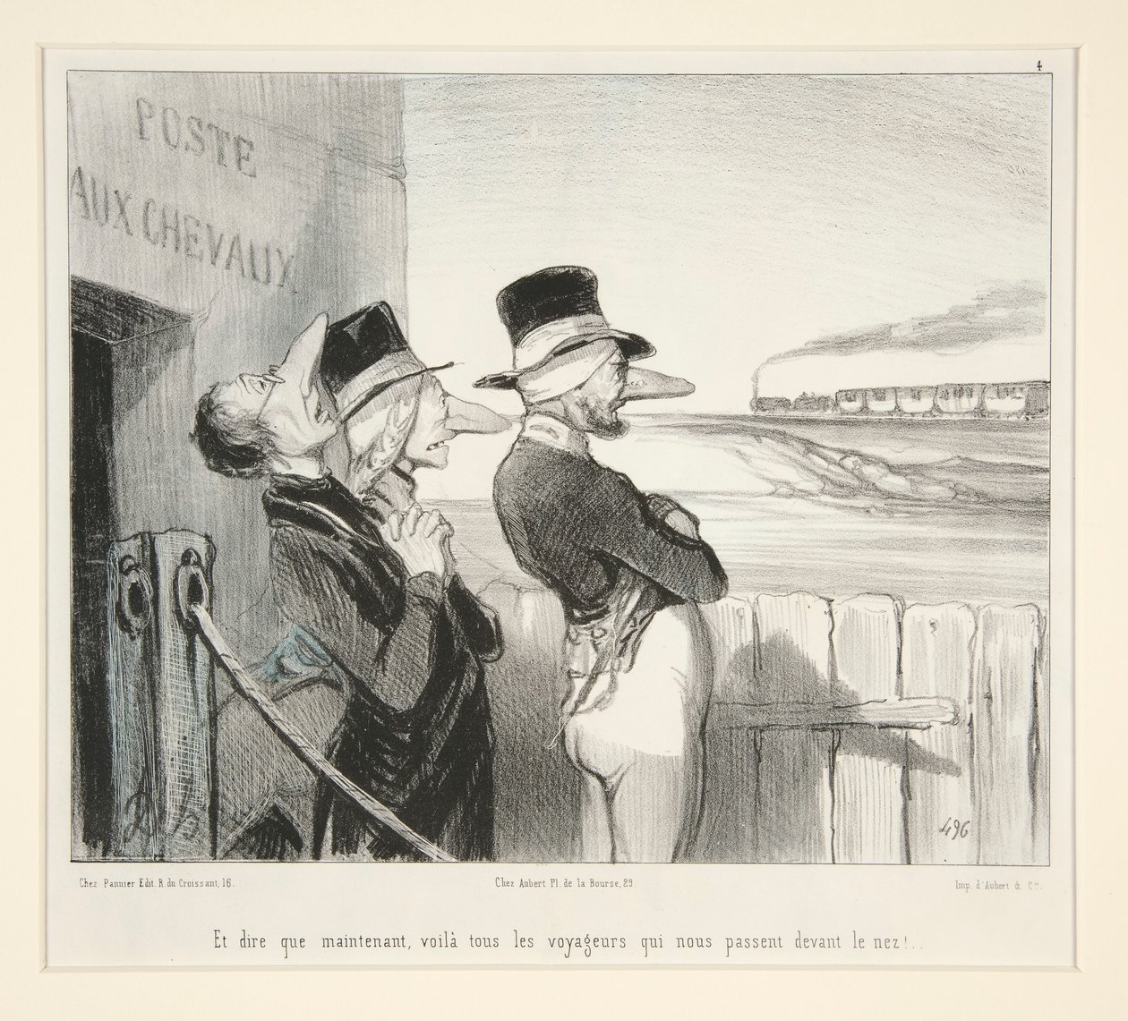 Ve şimdi düşününce, işte önümüzden geçen tüm yolcular! by Honoré Daumier