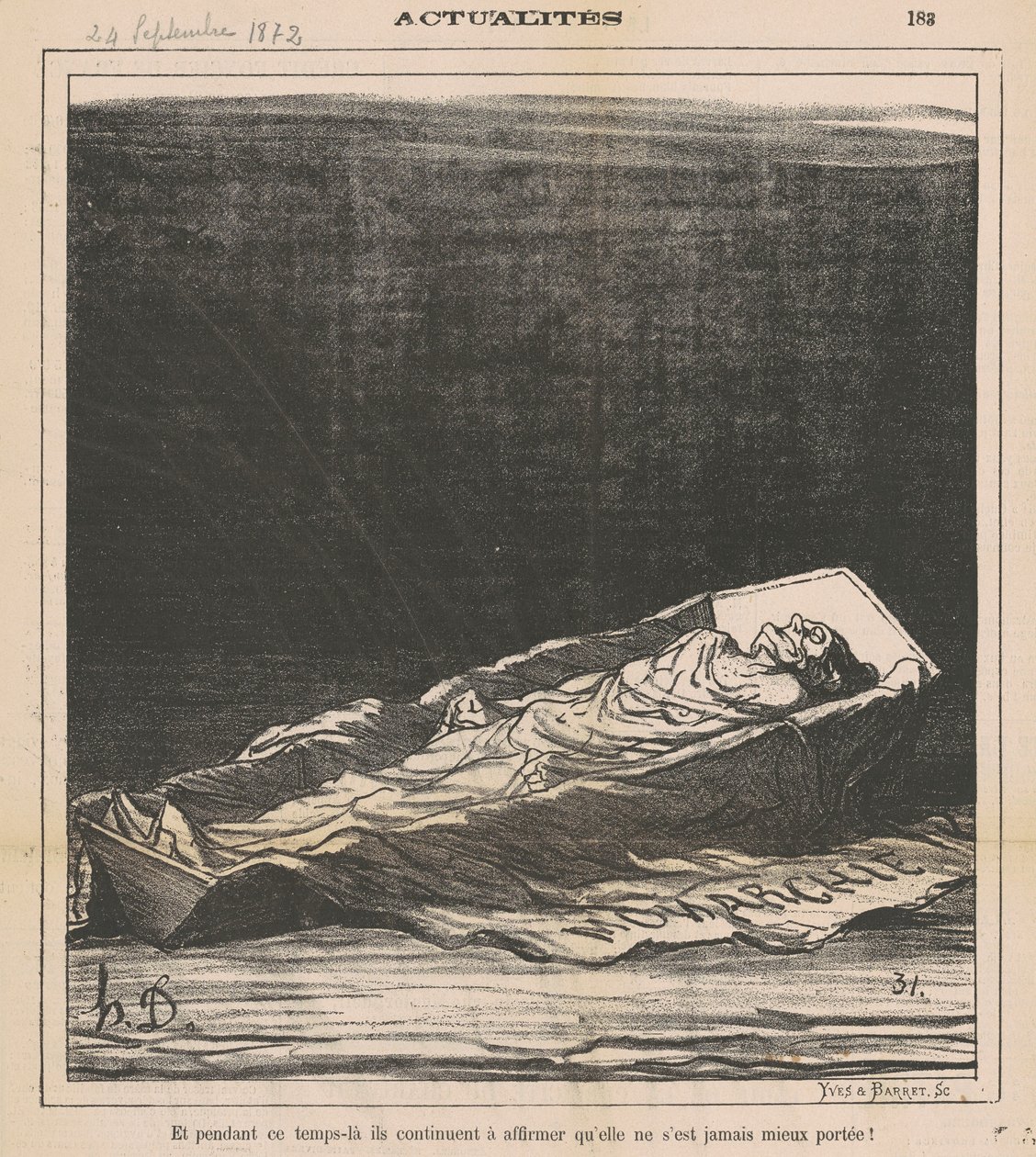 Ve bu süre boyunca, daha önce hiç bu kadar iyi olmadığını doğrulamaya devam ediyorlar! by Honoré Daumier