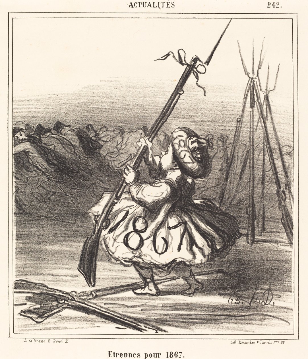 1867 için Noel hediyeleri by Honoré Daumier