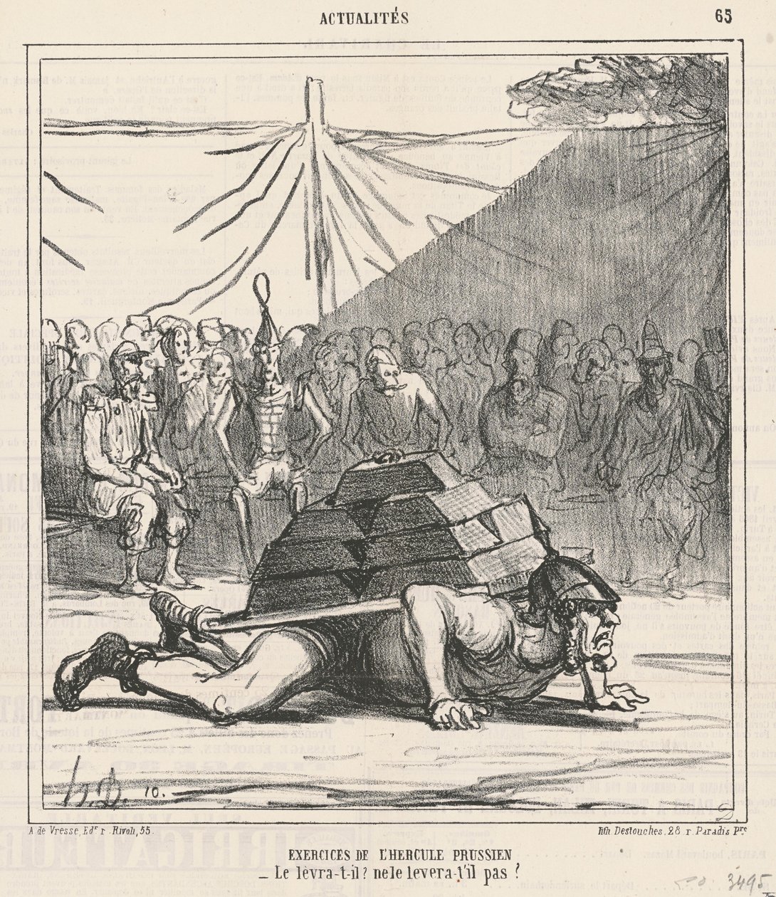 Prusya Herkülünün Egzersizleri by Honoré Daumier