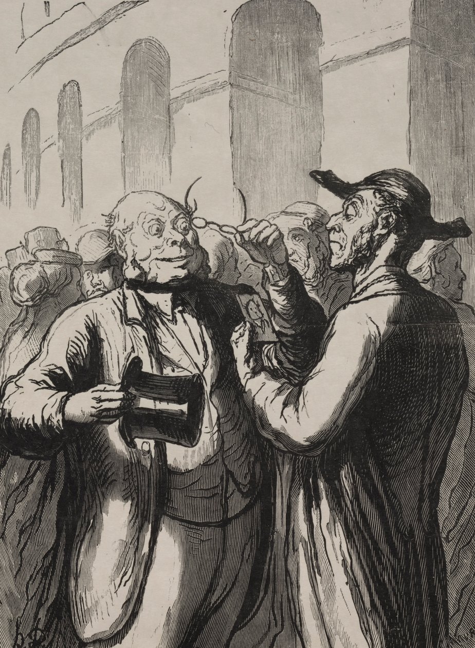 Evrensel Sergi: Turnikelerde fotoğrafların incelenmesi.... by Honoré Daumier