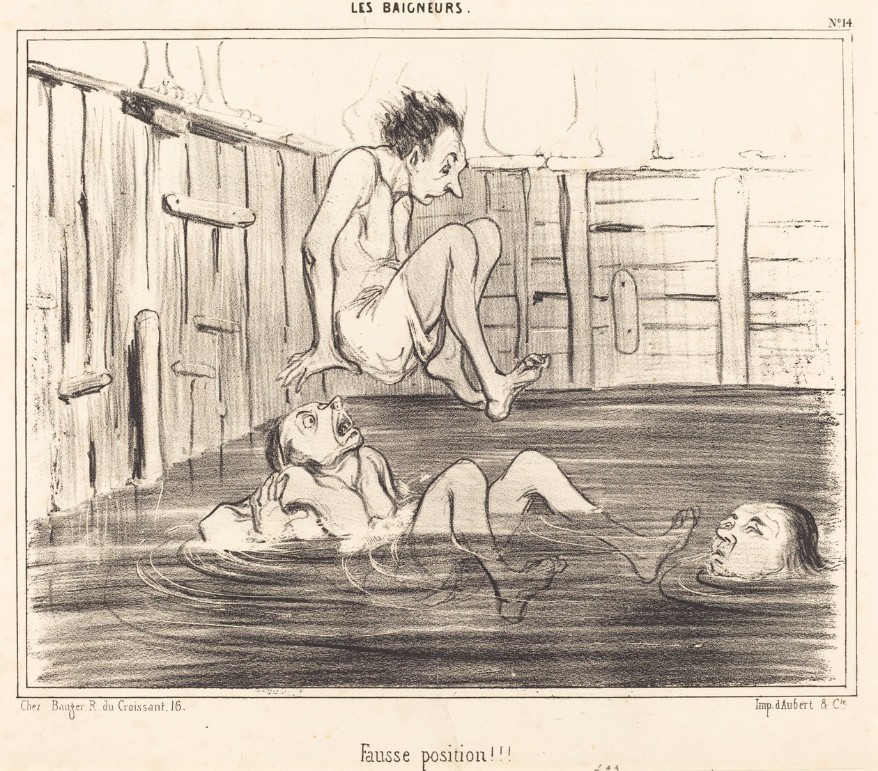 Yanlış pozisyon!!! by Honoré Daumier