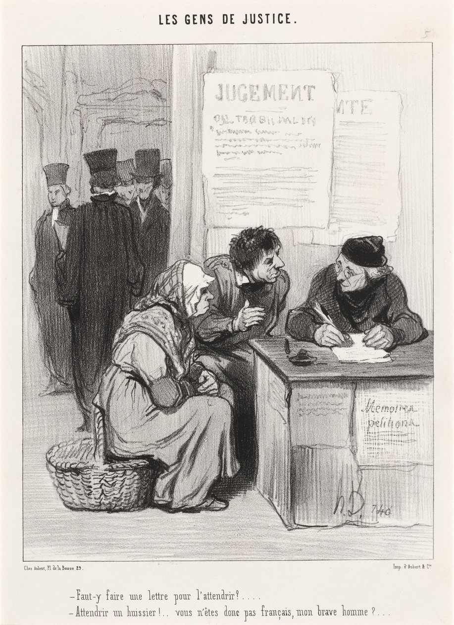 Yumuşatmak için oraya mektup yazmak şart mı? by Honoré Daumier