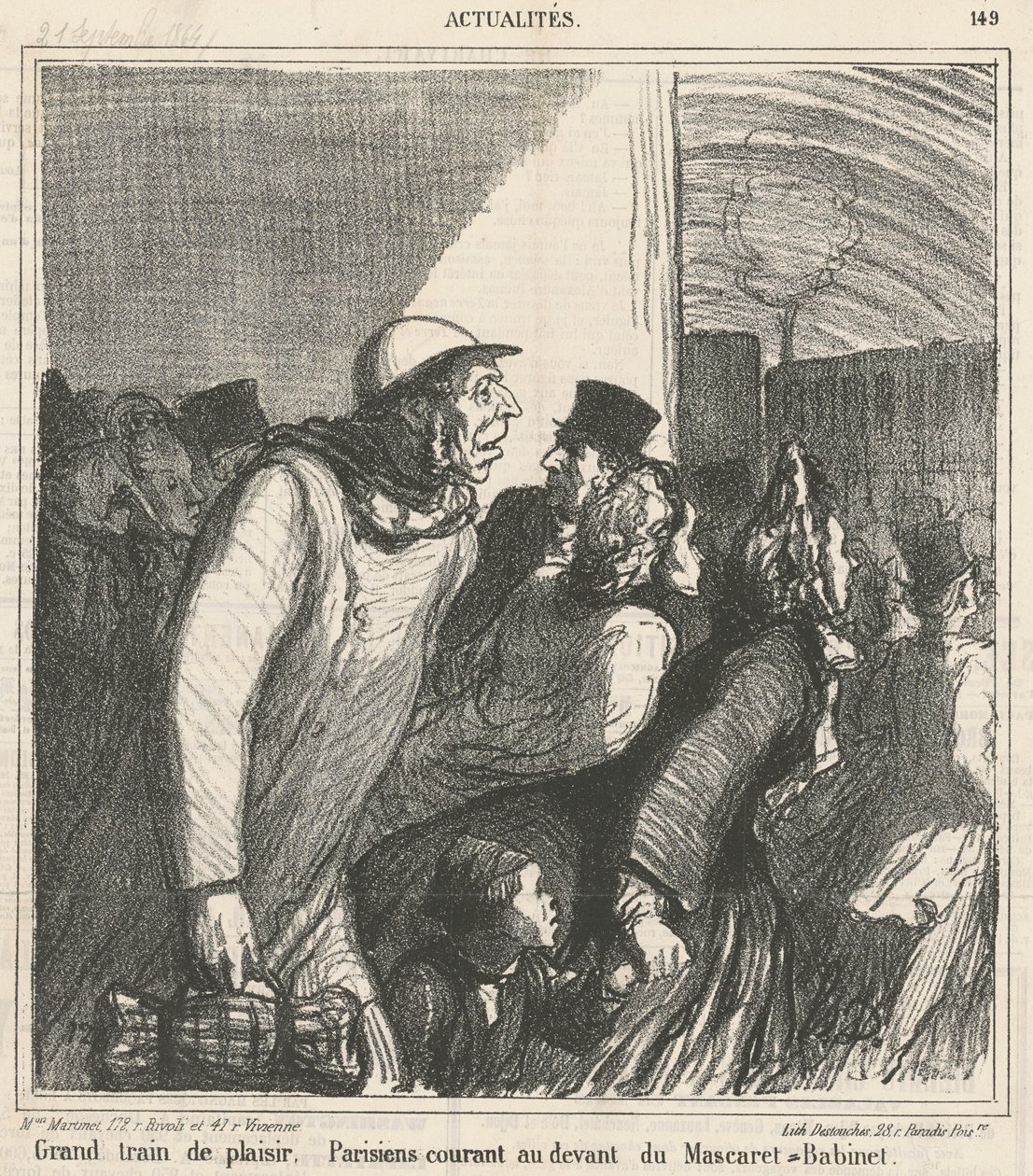 Çok eğlenceli tren by Honoré Daumier