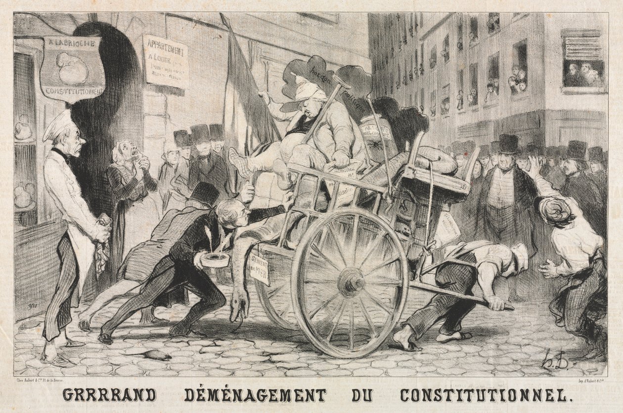 Anayasal Düzenin Büyük Kaldırılması, 1846. by Honoré Daumier