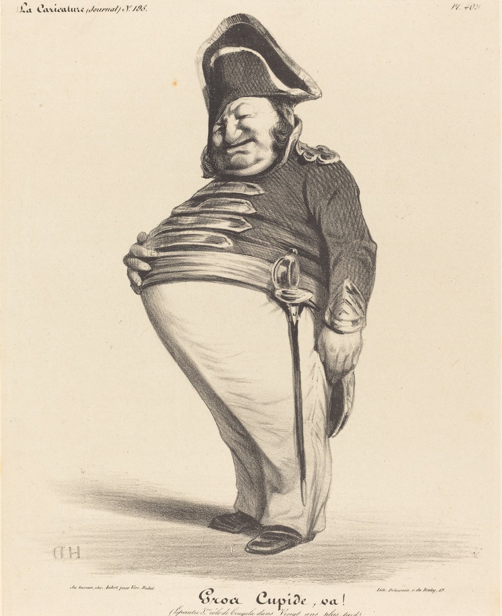 Büyük Aşk Tanrısı, git! by Honoré Daumier