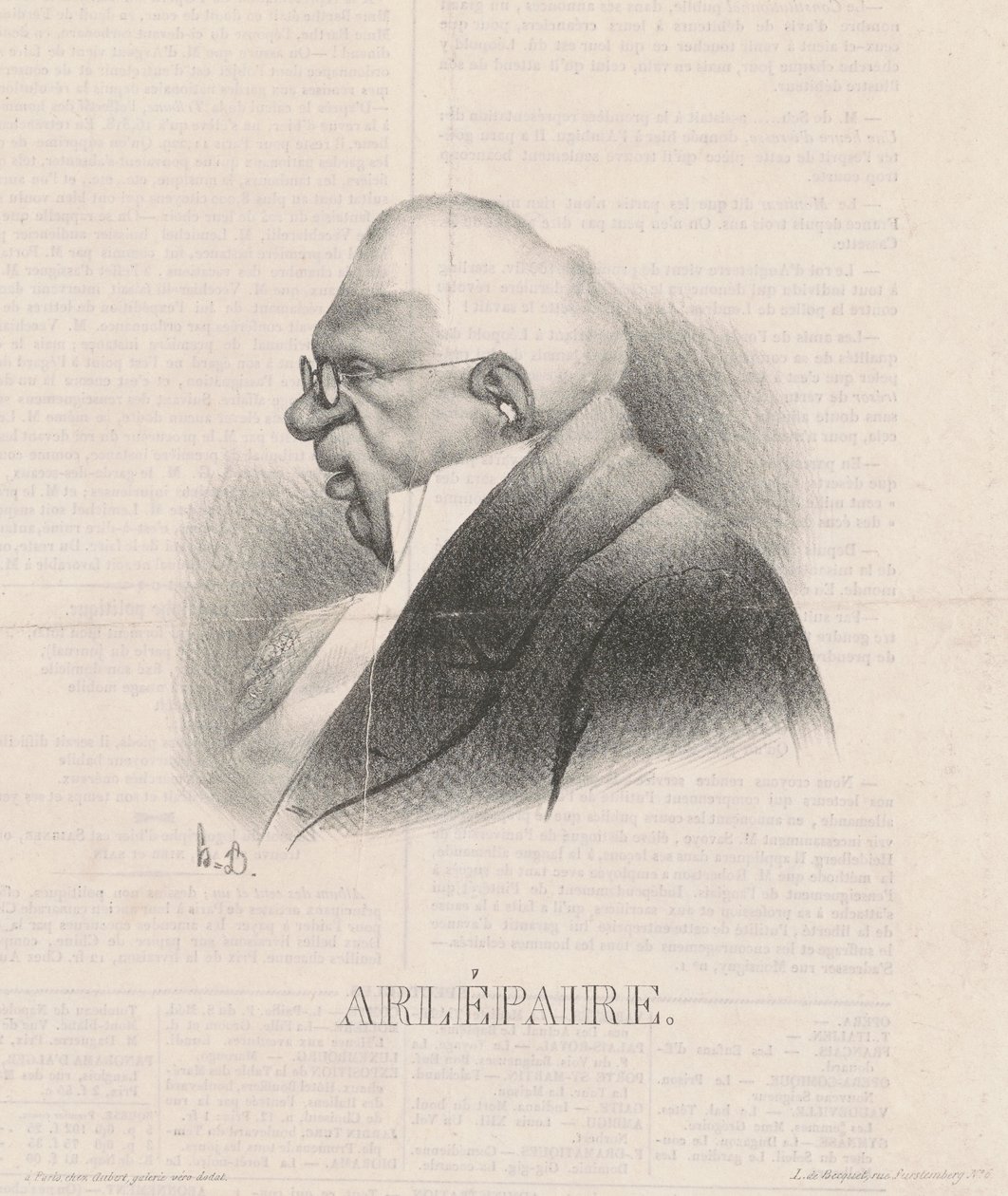 Harle Père, büstü by Honoré Daumier