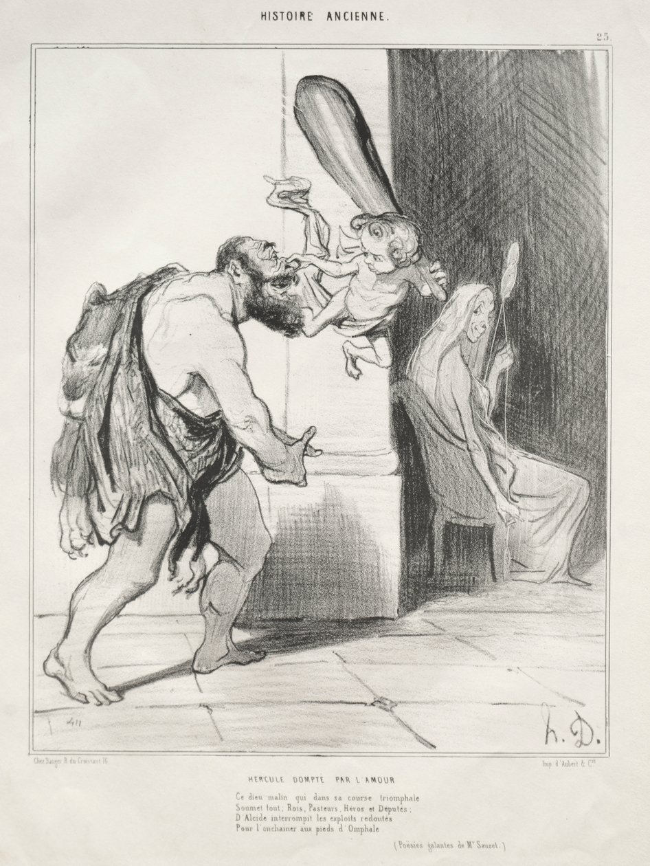 Aşkla Ehlileştirilmiş Herkül by Honoré Daumier