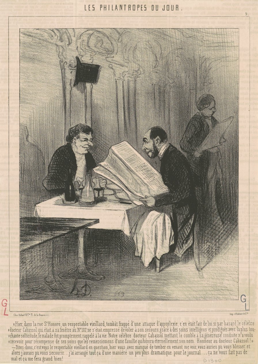 Dün Saint-Honoré sokağında yaşlı bir adam by Honoré Daumier