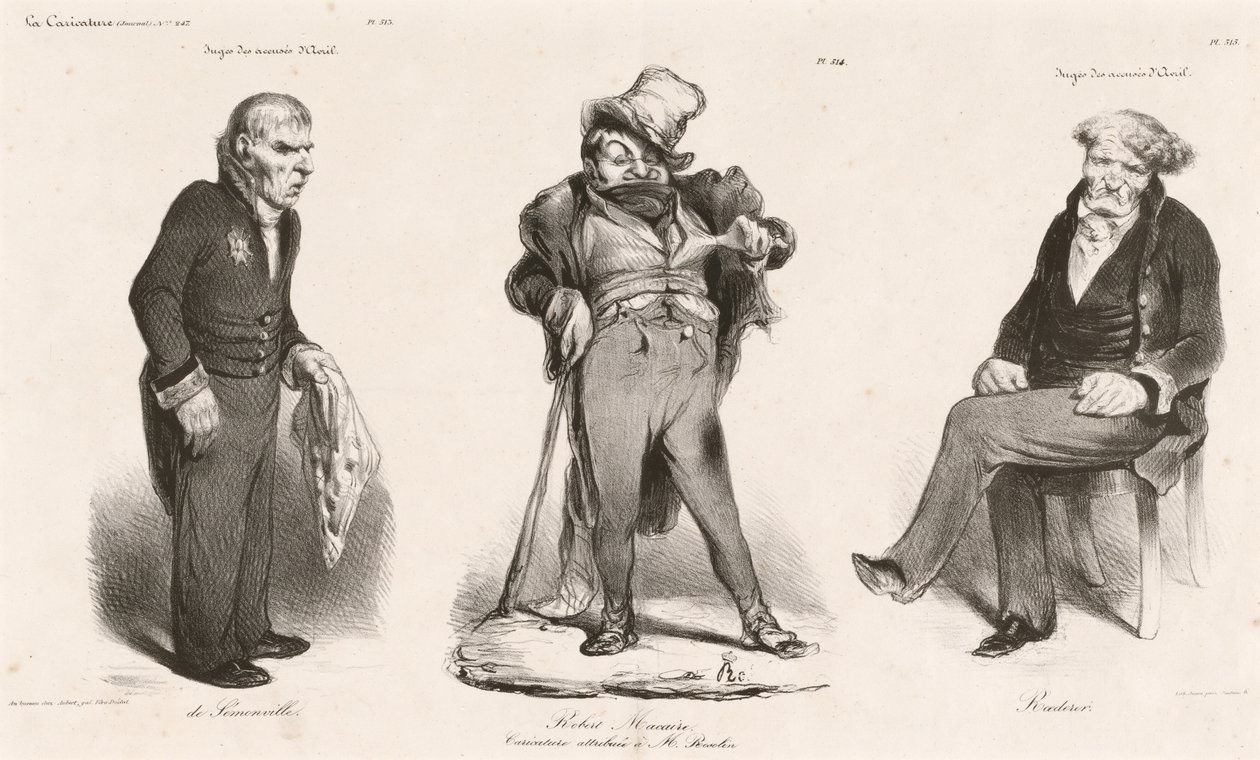 Huguet de Sémonville - Robert Macaire (Thiers) - Kont Roederer by Honoré Daumier