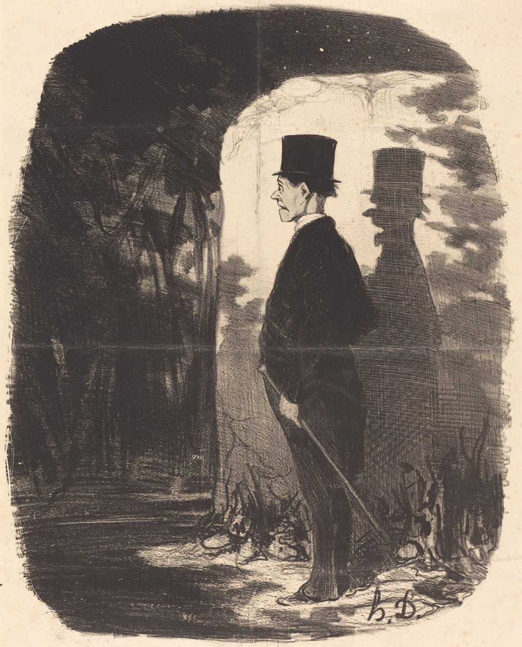 Söylemeye gerek yok, bunu geçmeliyim... tahta... by Honoré Daumier