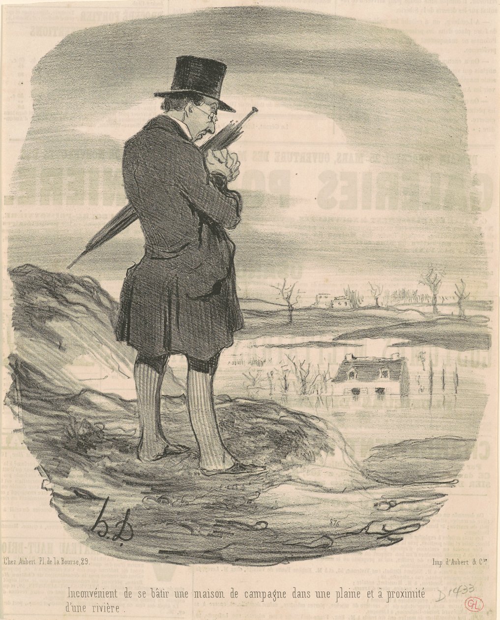 Kır evi yapmanın dezavantajı... by Honoré Daumier