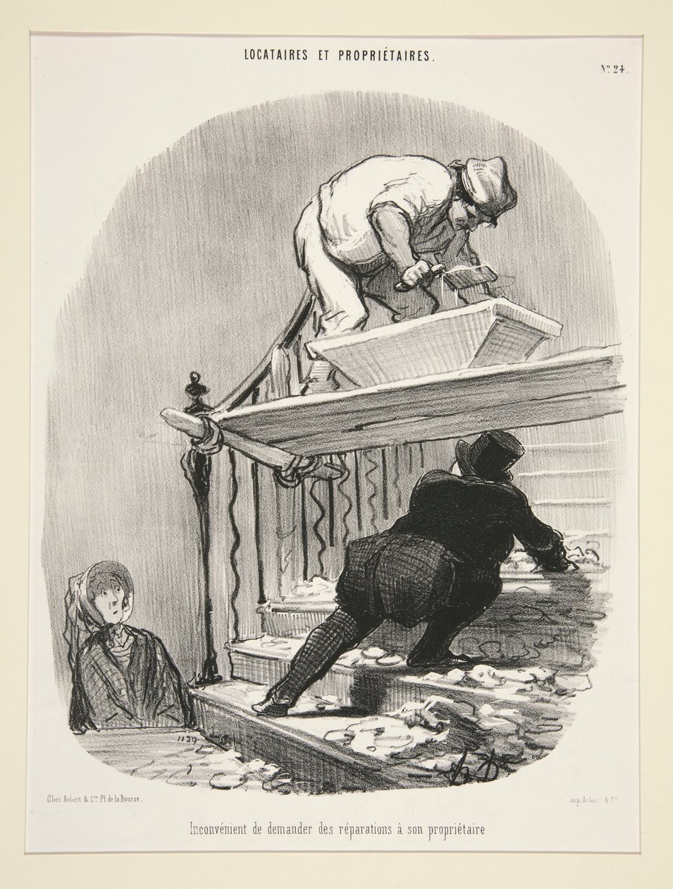 Ev sahibinizden, Kiracılardan ve Mülk Sahiplerinden onarım istemenin rahatsızlığı by Honoré Daumier