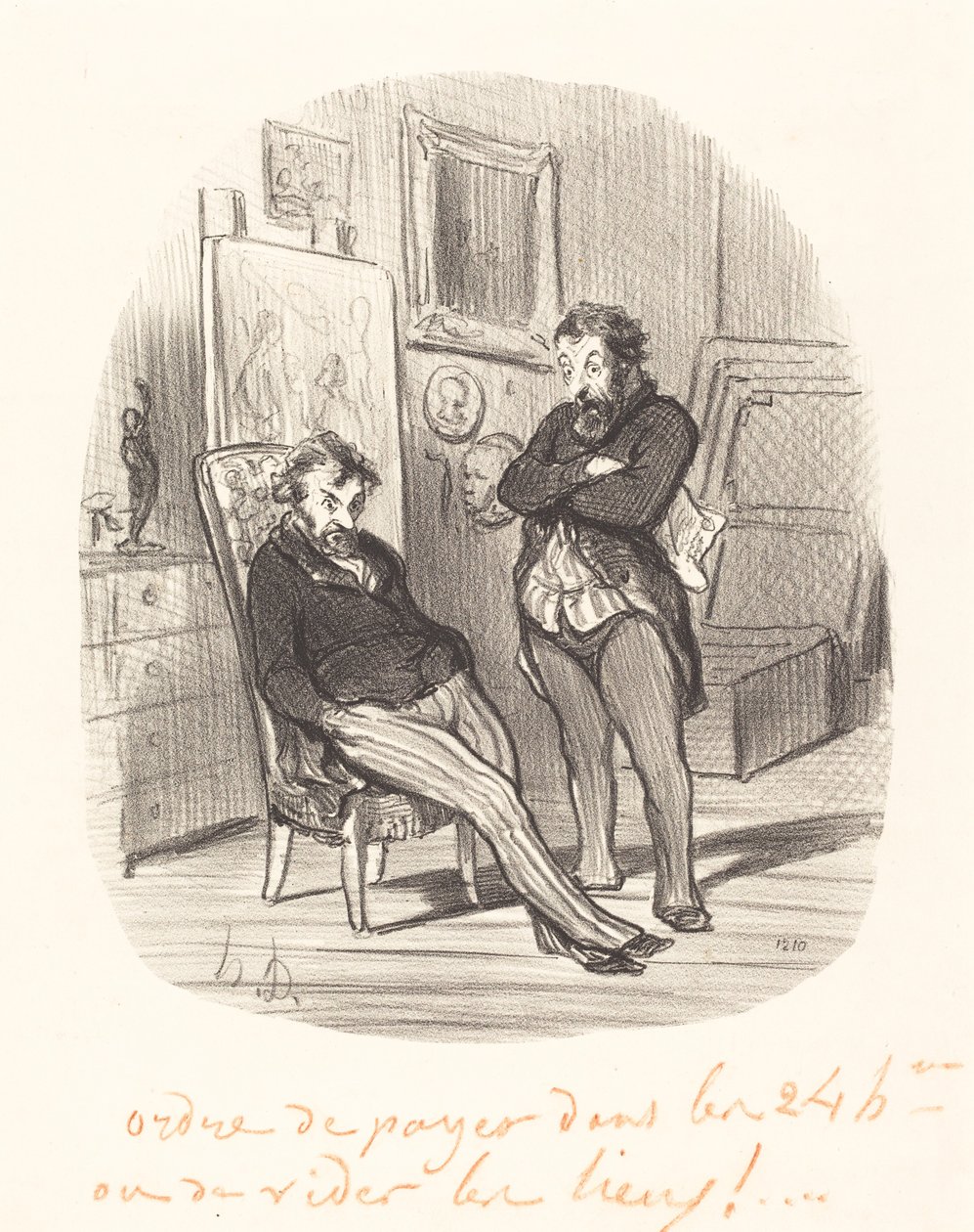 Kötü bir tablo göndermenin dezavantajı... by Honoré Daumier