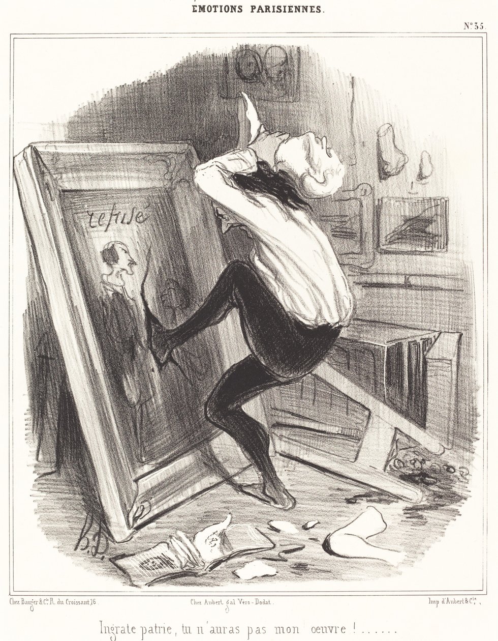 Nankör vatan, işimi alamayacaksın!... by Honoré Daumier