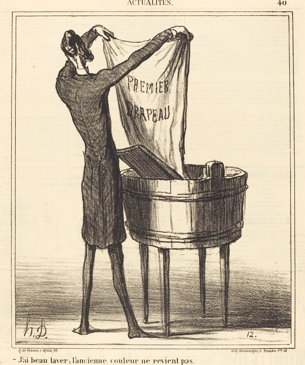 Yıkayabilirim, eski rengi... by Honoré Daumier