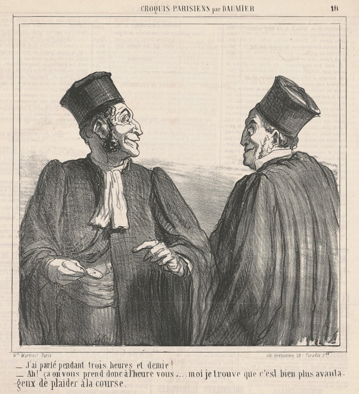 Konuştum ... üç buçuk saat! by Honoré Daumier