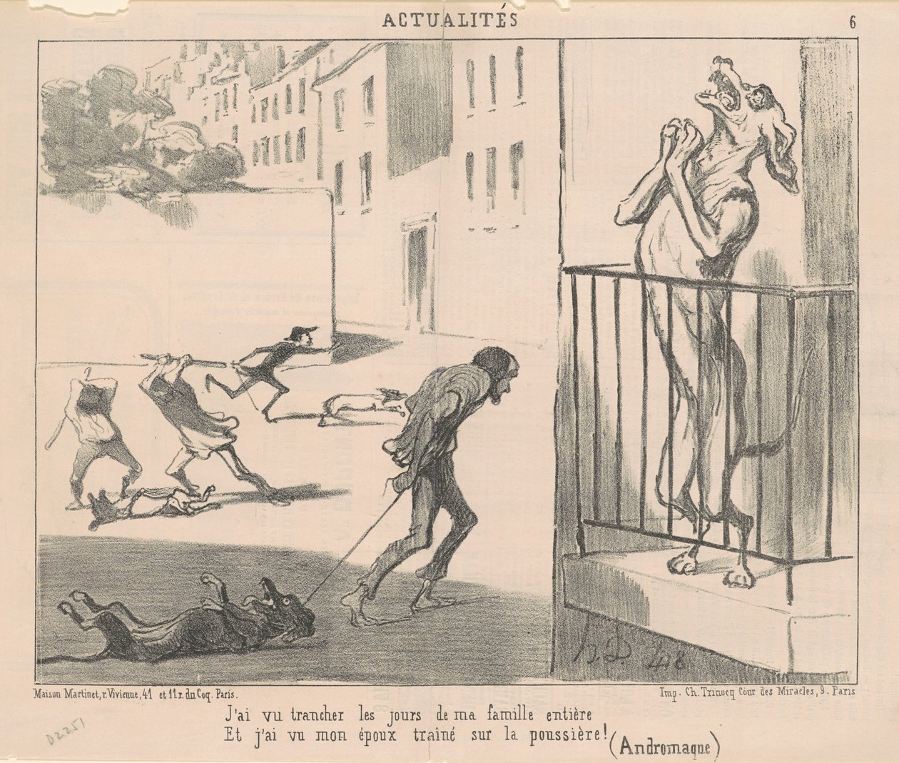 Ailemin kesildiği günleri gördüm... by Honoré Daumier