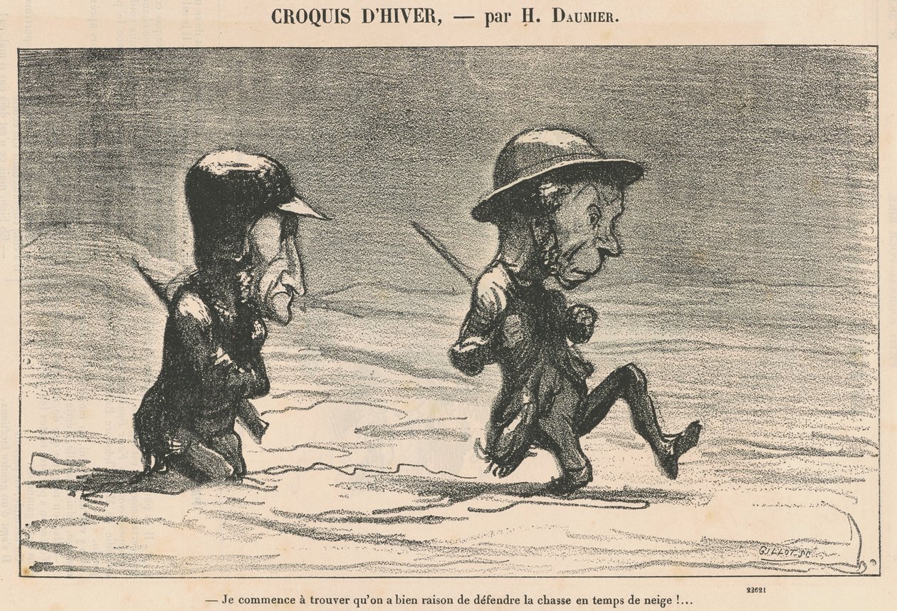 Karlı havalarda ... bulmaya başlıyorum! ... by Honoré Daumier