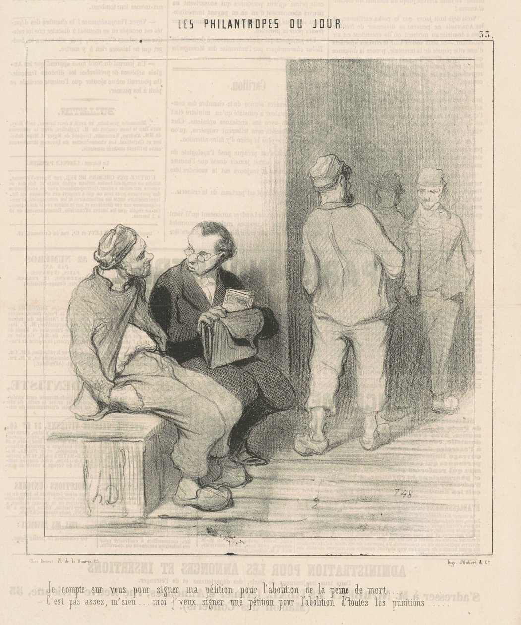 imzalaman için sana güveniyorum by Honoré Daumier