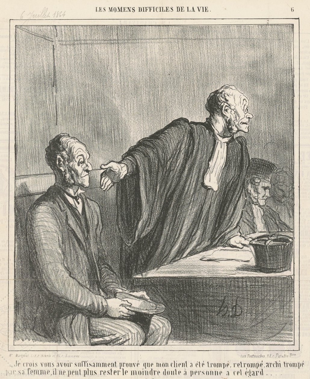 Sanırım sana... müvekkilimin... by Honoré Daumier